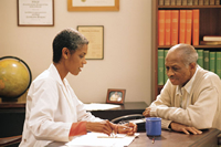 provider talking with patient